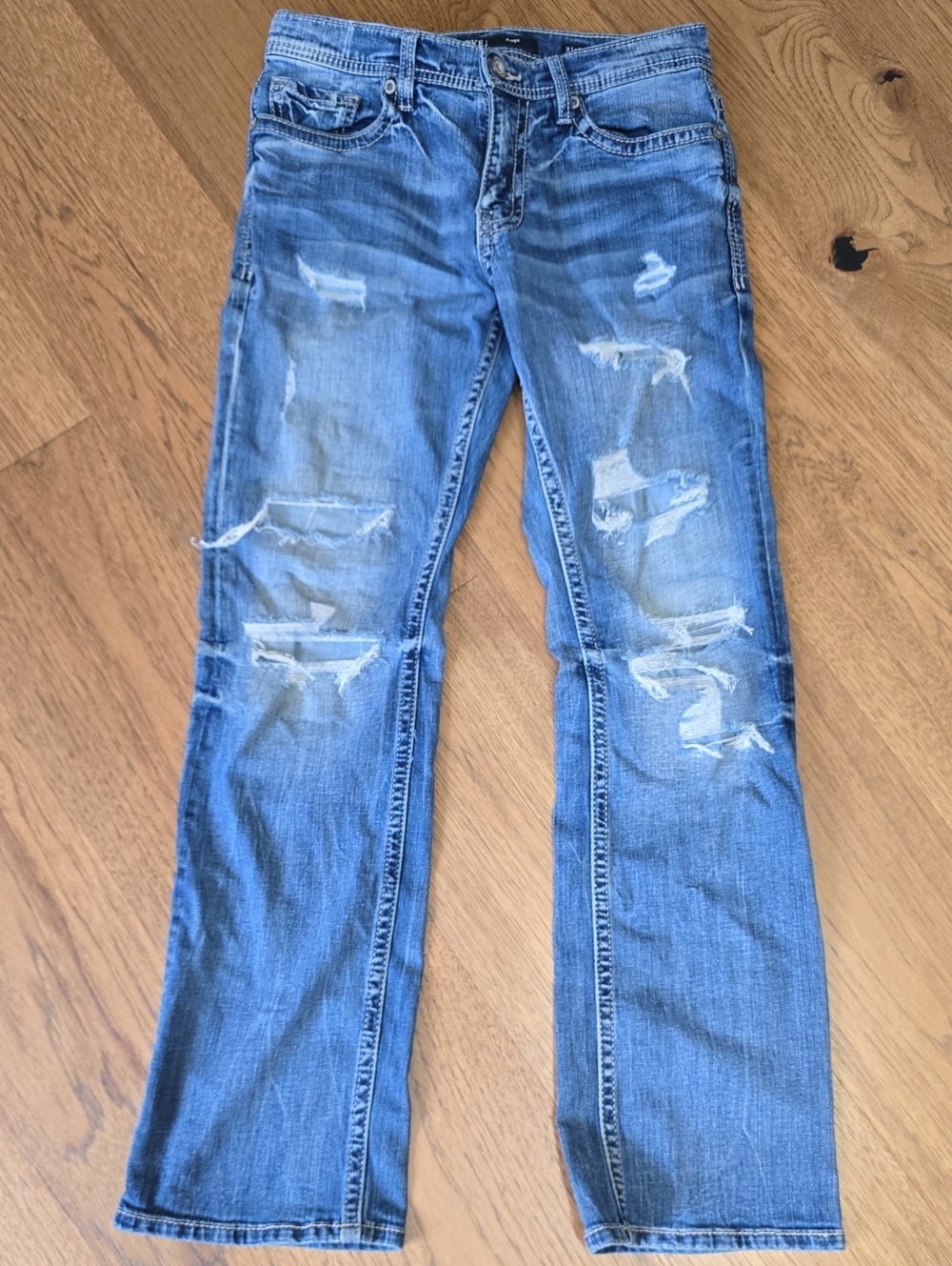 BKE Men's Distressed Blue Jeans